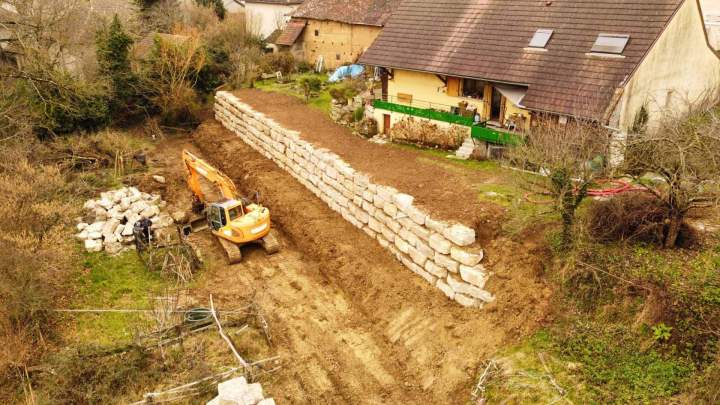 Enrochement de talus La Tour-du-Pin